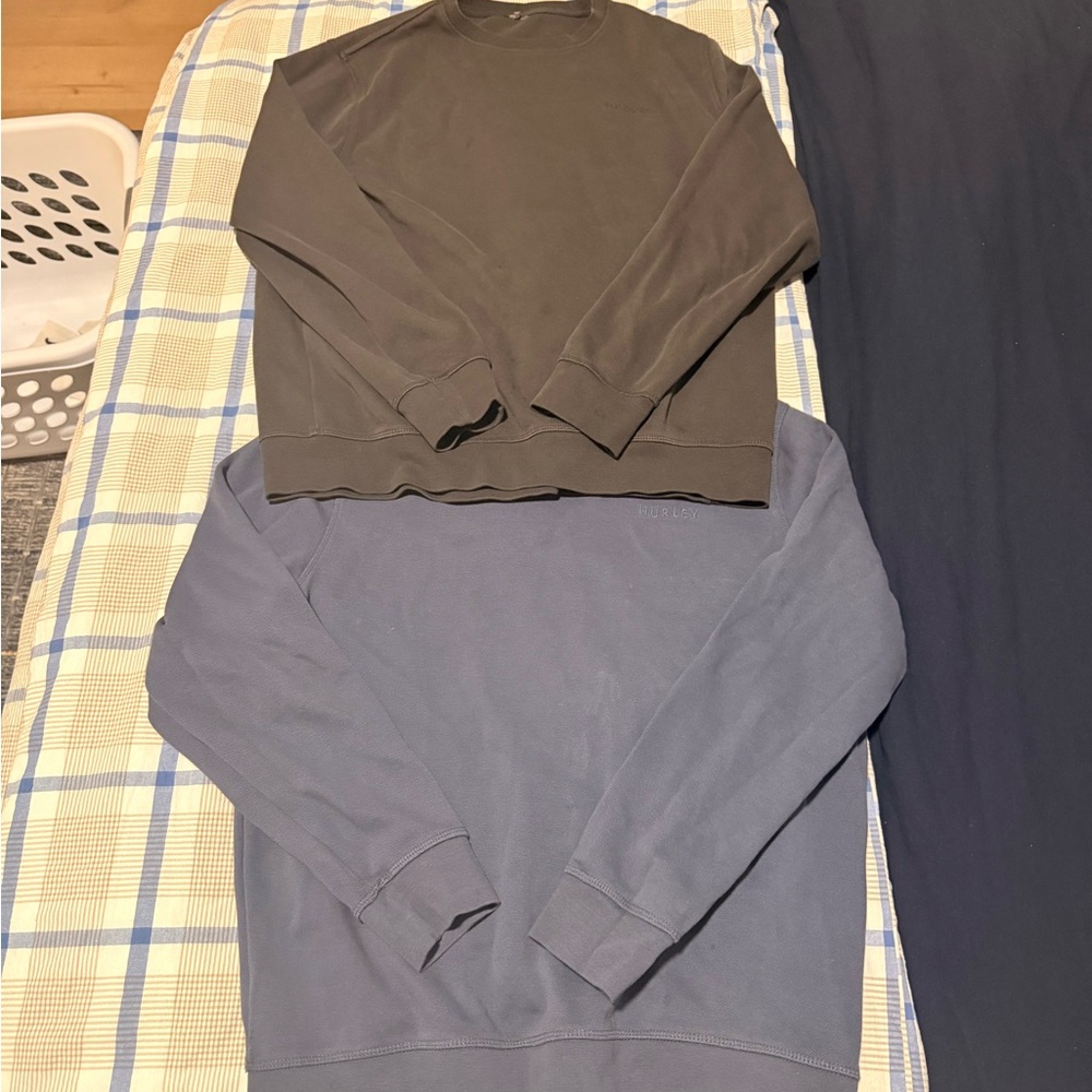 Hurley Gray and Blue Sweatshirts